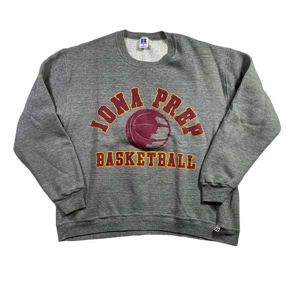 Iona College Prep Gaels Vintage Russell Sweatshirt‎ XL Gray Basketball - Picture 1 of 4